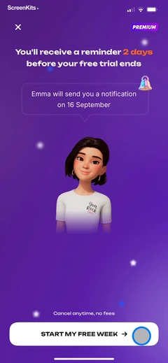 Emma Learn Languages paywalls UI screen 9