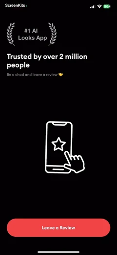 LooksMax AI mobile app UI screen 7