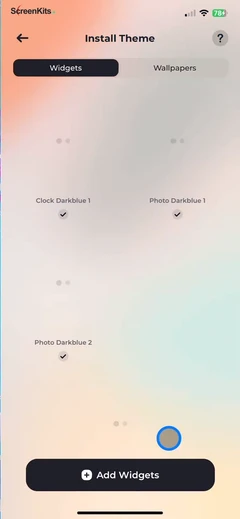Fancy Widgets & Themes mobile app UI screen 10