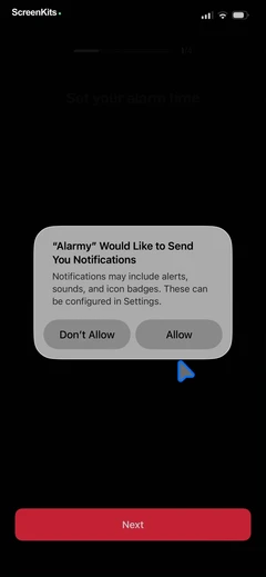 Alarmy - Loud alarm clock permissions UI screen 10