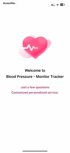 Blood Pressure-Monitor Tracker onboarding UI screen 7