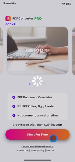 PDF Converter - PDF Editor・ paywalls UI screen 12