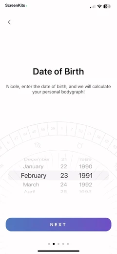 Human Design- HD Birth Chart mobile app UI screen 10