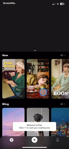 Filto- AI Photo & Video Editor onboarding UI screen 7