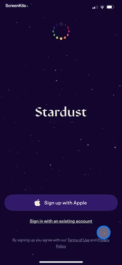 Stardust Period Tracker mobile app UI screen 4