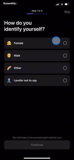 Cosplay- Future Baby Generator mobile app UI screen 7