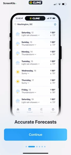 Clime- NOAA Weather Radar Live mobile app UI screen 7