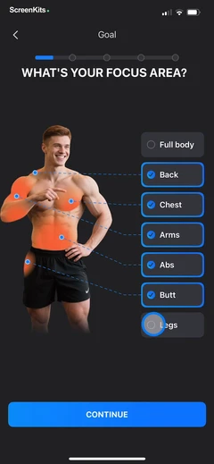 MuscleMaxme - Build Muscle mobile app UI screen 12