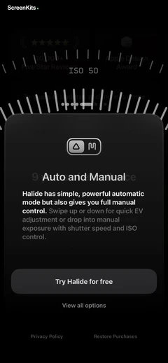Halide Mark III - Pro Camera mobile app UI screen 11