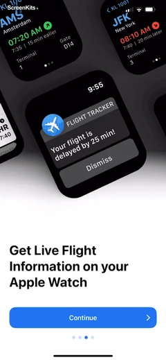 Flight Tracker + mobile app UI screen 6