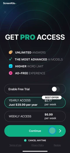 AI Expert paywalls UI screen 11