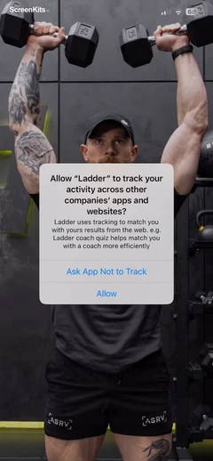 LADDER Strength Training Plans permissions UI screen 4