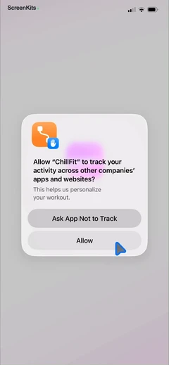 ChillFit Home Workout Planner permissions UI screen 3