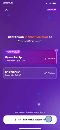 Emma Learn Languages mobile app UI screen 10