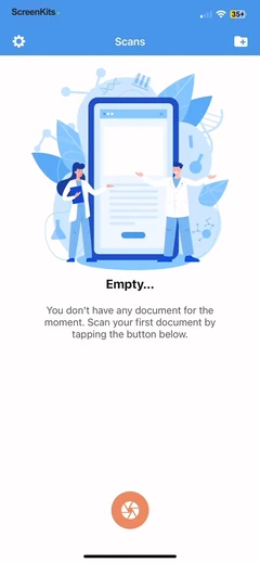 Documents to PDF Scanner mobile app UI screen 12
