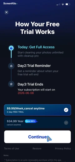 Cleaner PRO-photos cleaner paywalls UI screen 11