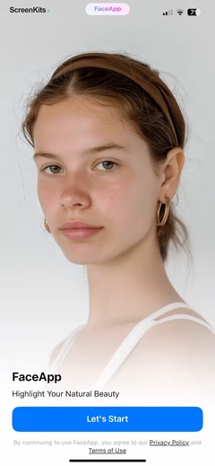 FaceApp- Perfect Face Editor mobile app UI screen 4