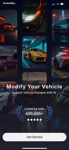 AI Car Designer Modify & Tune mobile app UI screen 4