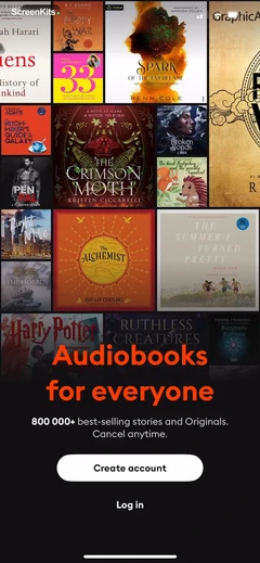 Storytel Audiobooks Library mobile app UI screen 5