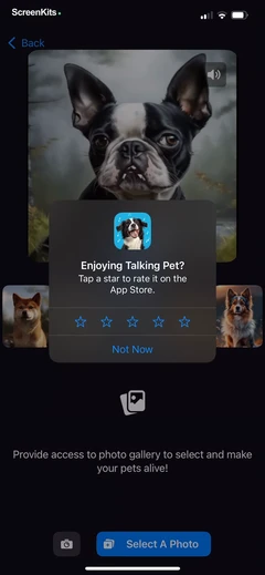 Talking Pet AI- Cat & Dog Talk mobile app UI screen 5