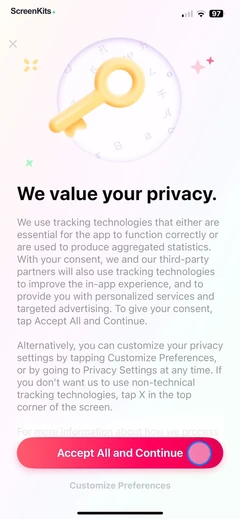 Fonts - AI Stickers mobile app UI screen 5