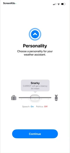 CARROT Weather- Alerts & Radar mobile app UI screen 7