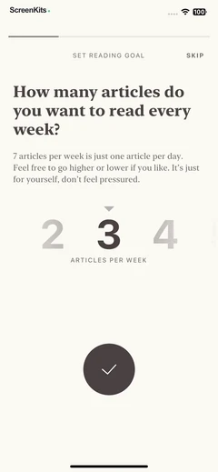 Alfread- grow reading habit mobile app UI screen 5