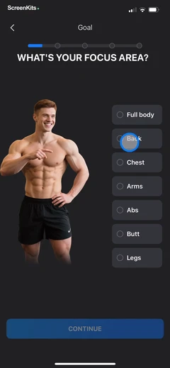 MuscleMaxme - Build Muscle mobile app UI screen 6