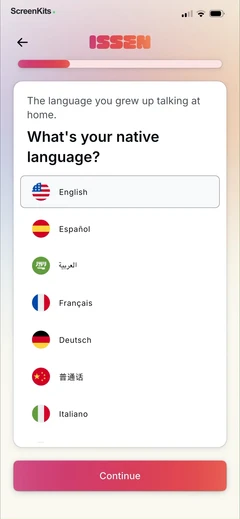 ISSEN - Voice Tutor mobile app UI screen 7