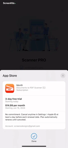 Documents to PDF Scanner mobile app UI screen 8