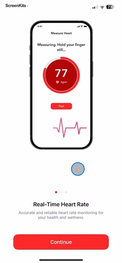 iCardio - Heart Rate Tracker mobile app UI screen 4