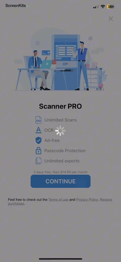 Documents to PDF Scanner paywalls UI screen 5