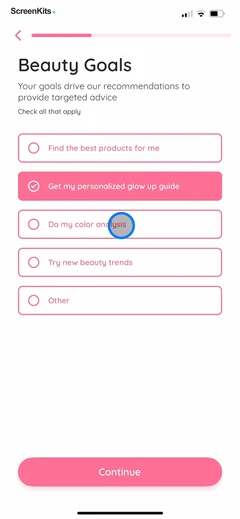 Glam Up - Perfect Your Look mobile app UI screen 8