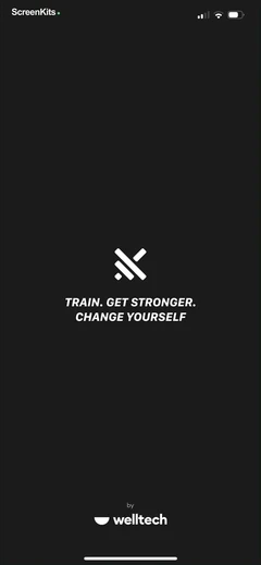 Muscle Booster Workout Tracker mobile app UI screen 1