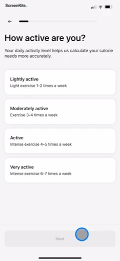 CalZen mobile app UI screen 7