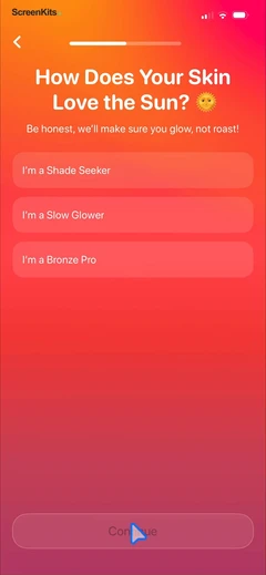 Beam Tanning - Get Tan Fast mobile app UI screen 12