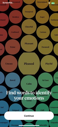 How We Feel mobile app UI screen 3