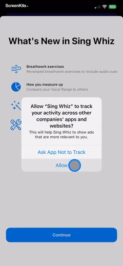 Vocal Range Finder - Sing Whiz permissions UI screen 9