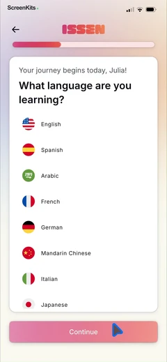 ISSEN - Voice Tutor mobile app UI screen 8