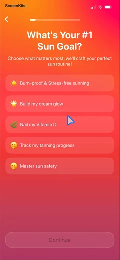 Beam Tanning - Get Tan Fast mobile app UI screen 4