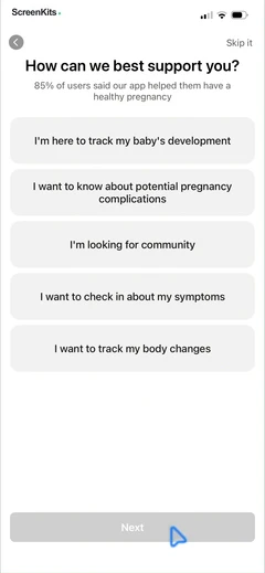 Pregnancy Tracker・App by Moms mobile app UI screen 10