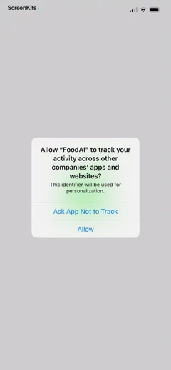Food AI permissions UI screen 4