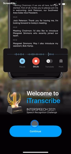 iTranscribe - Audio to Text onboarding UI screen 3