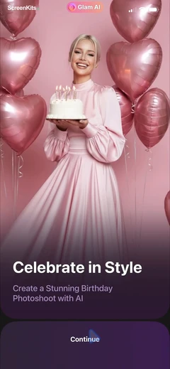 Glam AI- Video & Photo Editor mobile app UI screen 8