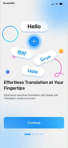 Speak & Translate - Translator mobile app UI screen 7
