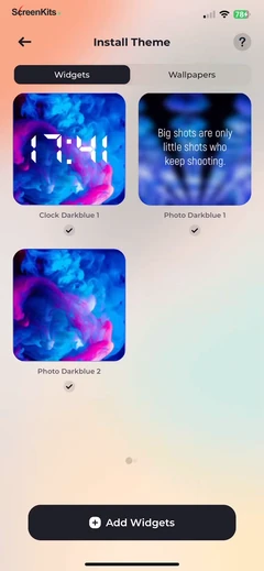 Fancy Widgets & Themes mobile app UI screen 12