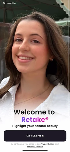 Retake AI Face & Selfie Editor onboarding UI screen 5