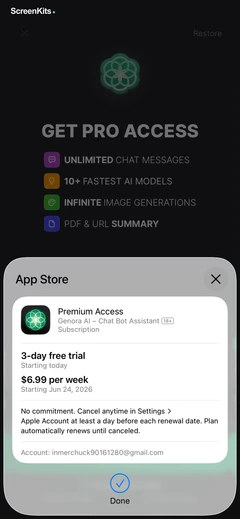 genora-ai-chat-bot-assistant mobile app UI screen 10