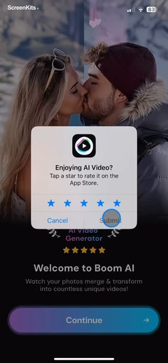 Boom AI onboarding UI screen 3