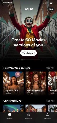 Momo- AI Photo & Video Maker mobile app UI screen 10